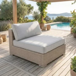 Best Poltrona da giardino in resina intrecciata Palma Grigio Tavolini Da Giardino, Divani