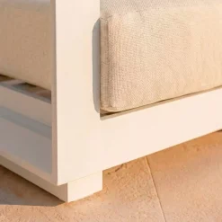 Discount Poltrona da giardino relax in alluminio Elba Bianco e beige Poltrona Relax|Tavolini Da Giardino, Divani