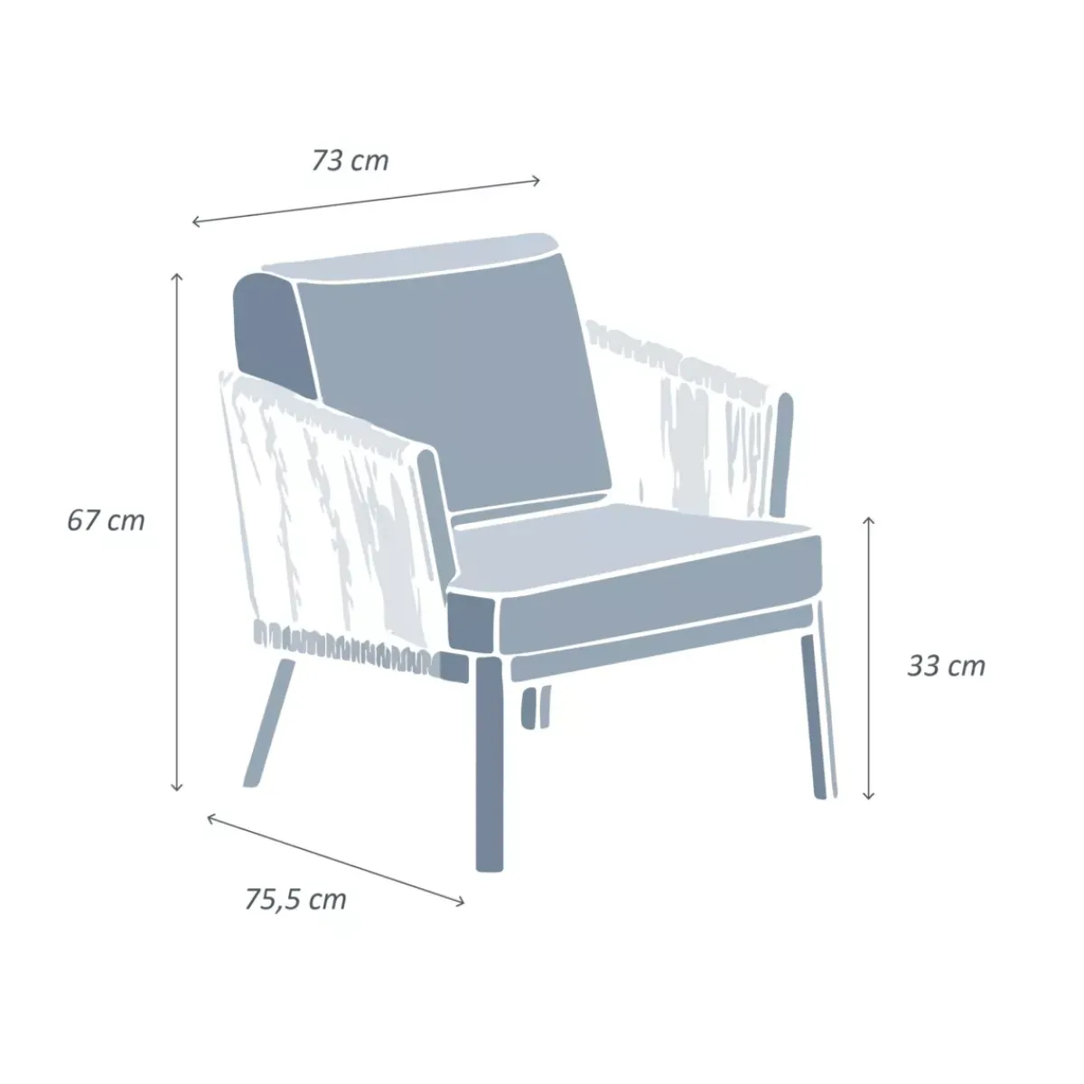Clearance Poltrona da giardino rilassante in alluminio Amalfi Bianco e tortora Poltrona Relax|Tavolini Da Giardino, Divani
