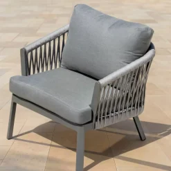 Sale Poltrona da giardino rilassante in alluminio Amalfi Grigio Poltrona Relax|Tavolini Da Giardino, Divani