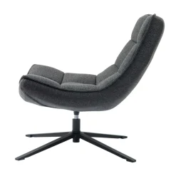 Poltrona girevole in tessuto (seduta 43 cm) Oxxo Grigio antracite