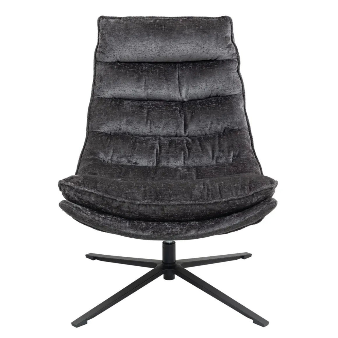 Poltrona girevole in tessuto (seduta 45 cm) Brava Grigio scuro