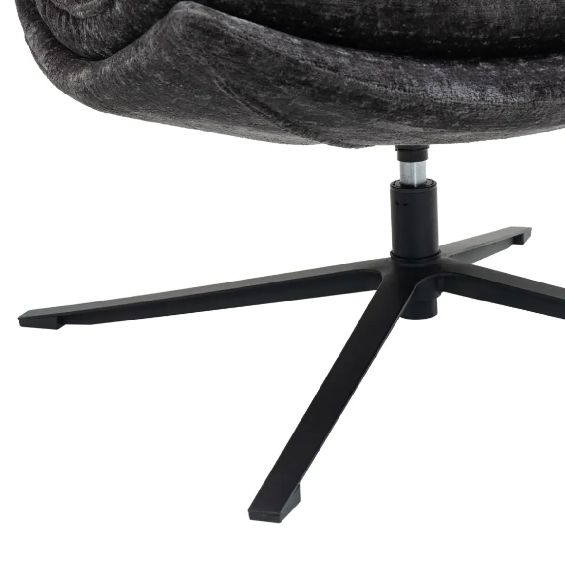Poltrona girevole in tessuto (seduta 45 cm) Brava Grigio scuro
