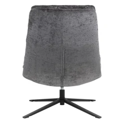 Poltrona girevole in tessuto (seduta 45 cm) Brava Grigio scuro