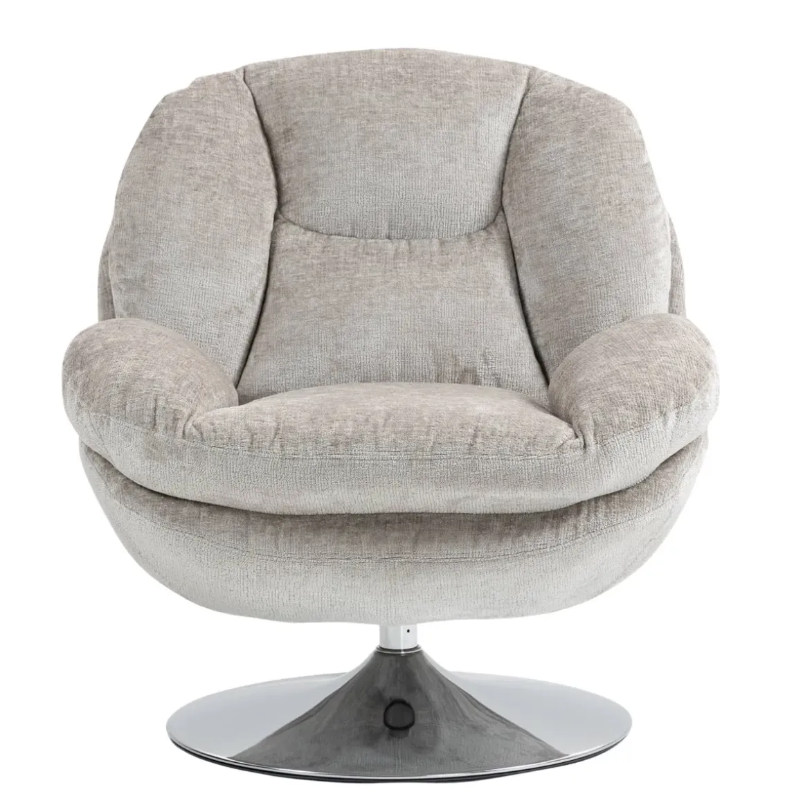Poltrona girevole in tessuto (seduta 46 cm) Lomy Tortora