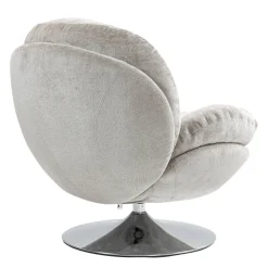 Poltrona girevole in tessuto (seduta 46 cm) Lomy Tortora