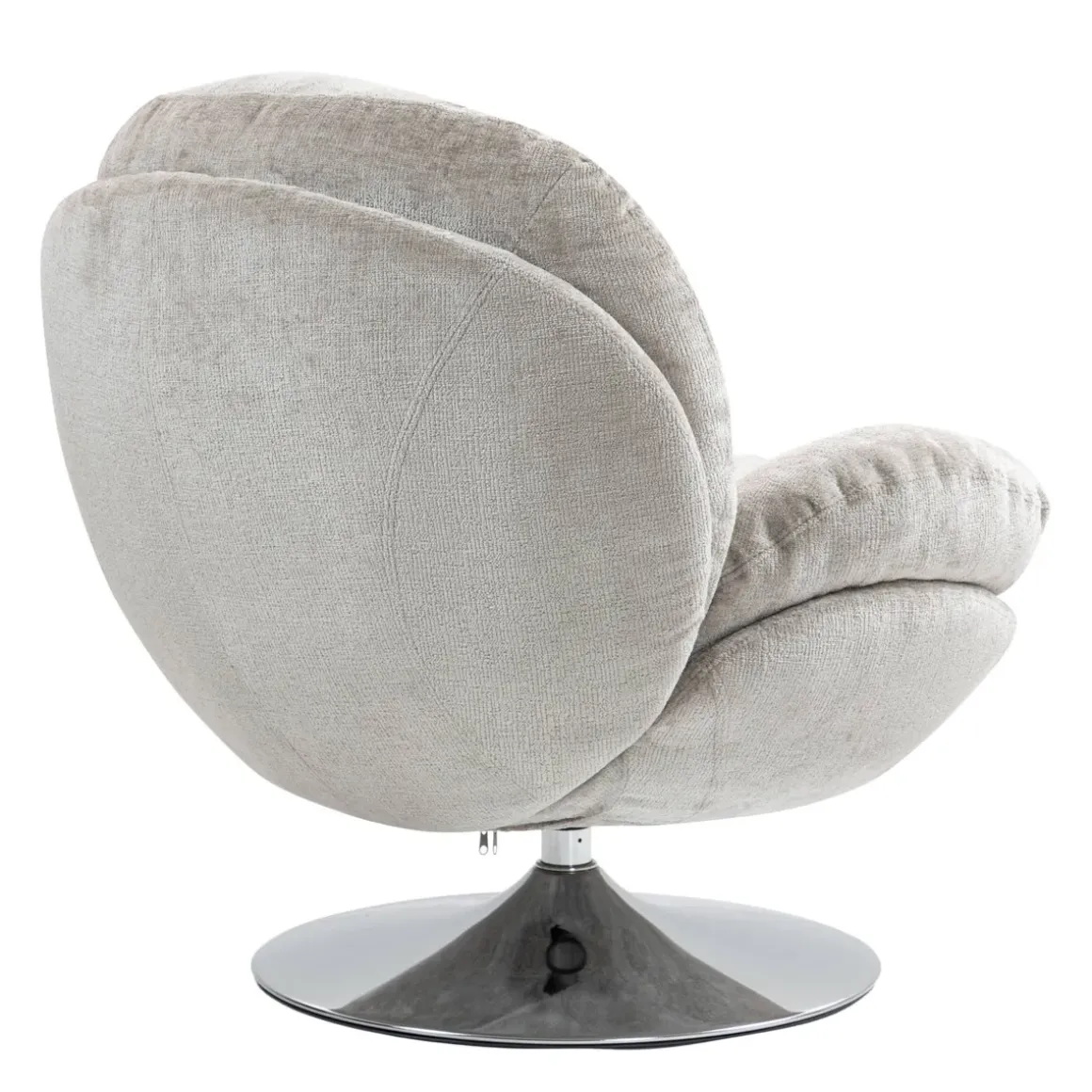 Poltrona girevole in tessuto (seduta 46 cm) Lomy Tortora