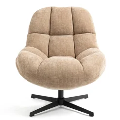 Poltrona girevole in tessuto (seduta 47 cm) Rezo Sabbia