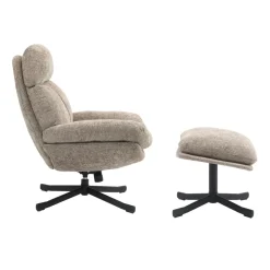 Poltrona girevole in tessuto (seduta 49 cm) Moor Beige Sabbia
