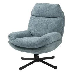 Poltrona girevole in tessuto (seduta 49 cm) Moor Blu chiaro