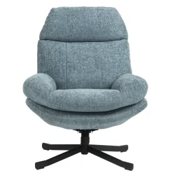 Poltrona girevole in tessuto (seduta 49 cm) Moor Blu chiaro
