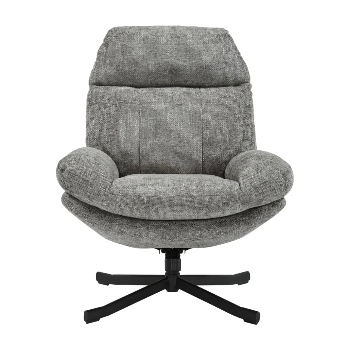 Poltrona girevole in tessuto (seduta 49 cm) Moor Grigio scuro