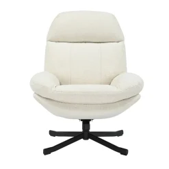Poltrona girevole in tessuto (seduta 49 cm) Moor Ecru