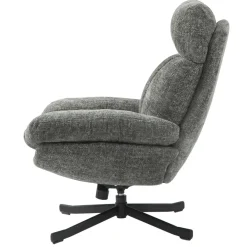 Poltrona girevole in tessuto (seduta 49 cm) Moor Grigio