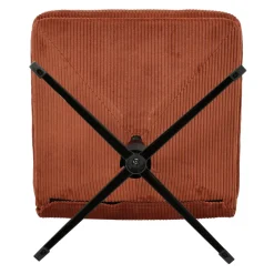 Poltrona girevole in velluto a coste (seduta 46 cm) Kult Terracotta