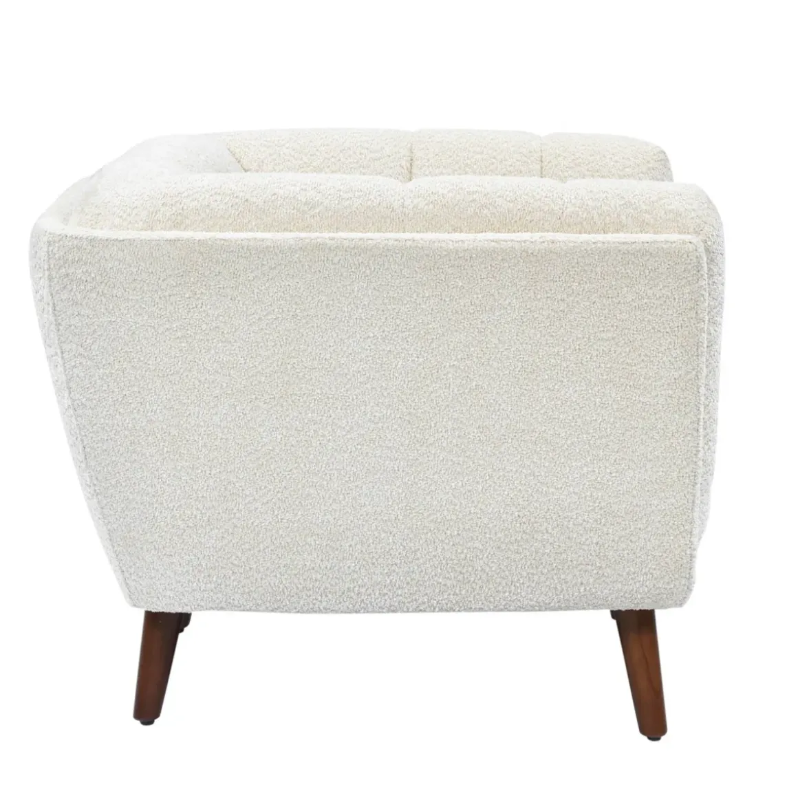 Poltrona in bouclé (seduta 45 cm) Rory Ecru