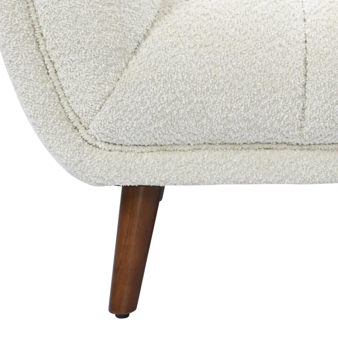 Poltrona in bouclé (seduta 45 cm) Rory Ecru