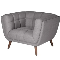 Poltrona in tessuto testurizzato (seduta 45 cm) Rory Grigio scuro