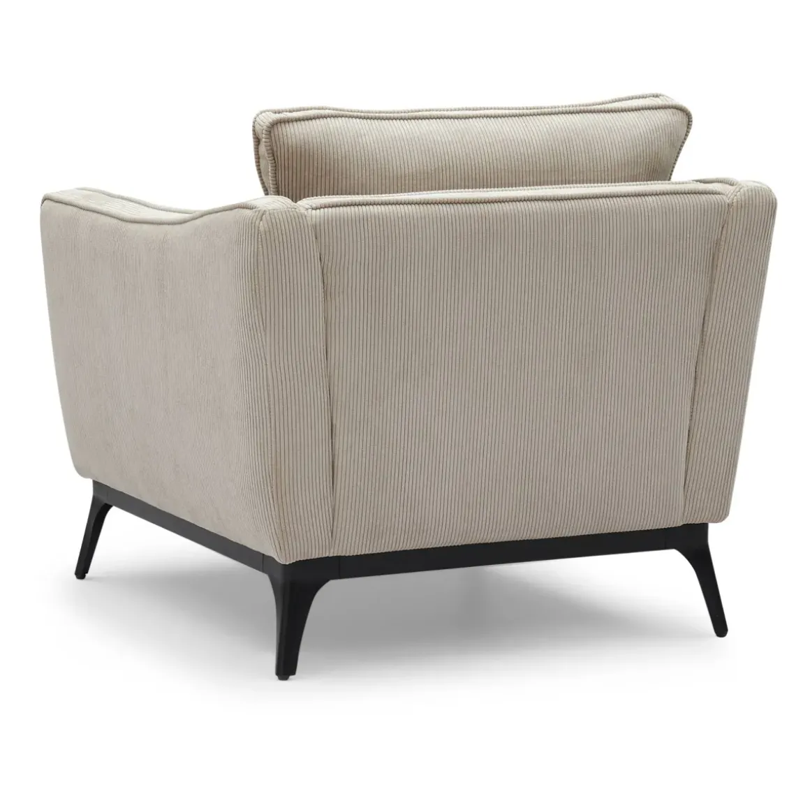 Poltrona in velluto a coste (Altezza seduta 45 cm) Owen Beige
