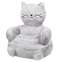 Poltroncina bambini gatto (45 x 45 cm) Louisa Grigio