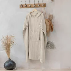 Best Poncho adulto in garza di cotone L/XL Gaïa Biancheria Bagno|Accappatoio