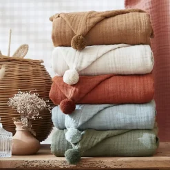Clearance Poncho da bagno per bambini in garza di cotone 6/10 anni Gaïa Tessile Arredo Bimbi|Biancheria Bagno