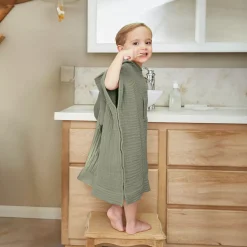 Outlet Poncho da bagno per bambini in garza di cotone 6/10 anni Gaïa Tessile Arredo Bimbi|Biancheria Bagno