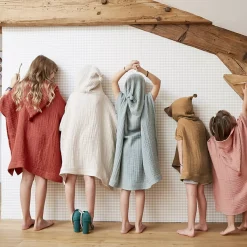 Best Poncho da bagno per bambini in garza di cotone 6/10 anni Gaïa Tessile Arredo Bimbi|Biancheria Bagno