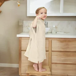 Outlet Poncho da bagno per bambini in garza di cotone 2/5 anni Gaïa pampa Tessile Arredo Bimbi|Biancheria Bagno