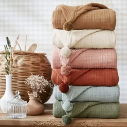 Outlet Poncho da bagno per bambini in garza di cotone 2/5 anni Gaïa pampa Tessile Arredo Bimbi|Biancheria Bagno