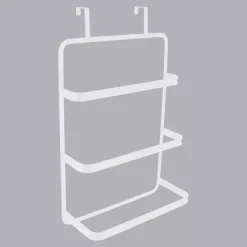 Porta asciugamani con 3 sbarre Metallo Bianco