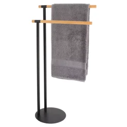 Porta asciugamani (H77cm) Bambù Nero
