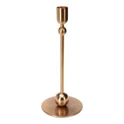 Portacandele natalizio in metallo (H23 cm) Art Deco Dorato