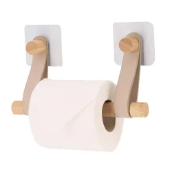 Portarotolo adesivo per carta igienica easy Chic ecopelle Beige