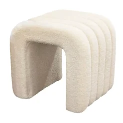 New Pouf bouclé (H45 cm) Voltra Beige Pouf, Sgabelli, Bar|Pouf, Sgabelli