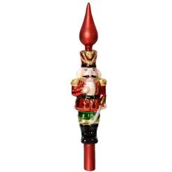 Puntale albero di Natale in vetro Schiaccianoci Multicolore