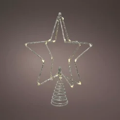 Puntale albero luminoso Stella panoramique Argento