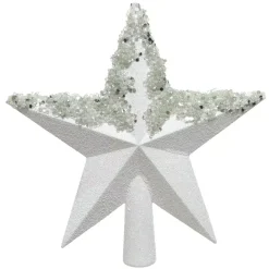 Puntale albero paillete Alpeo Bianco