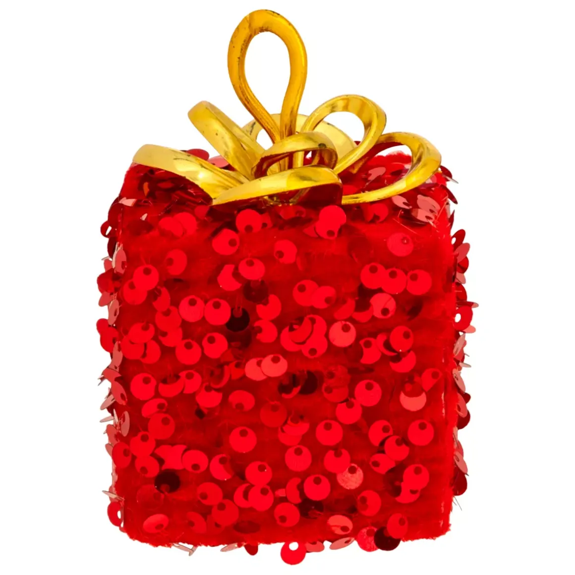 Regalo di Natale da appendere (H10 cm) Paillettes Rosso
