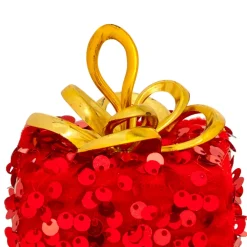 Regalo di Natale da appendere (H10 cm) Paillettes Rosso