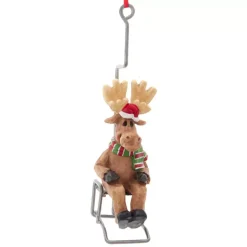 Renna di Natale da appendere (13 cm) Seggiovia Marrone