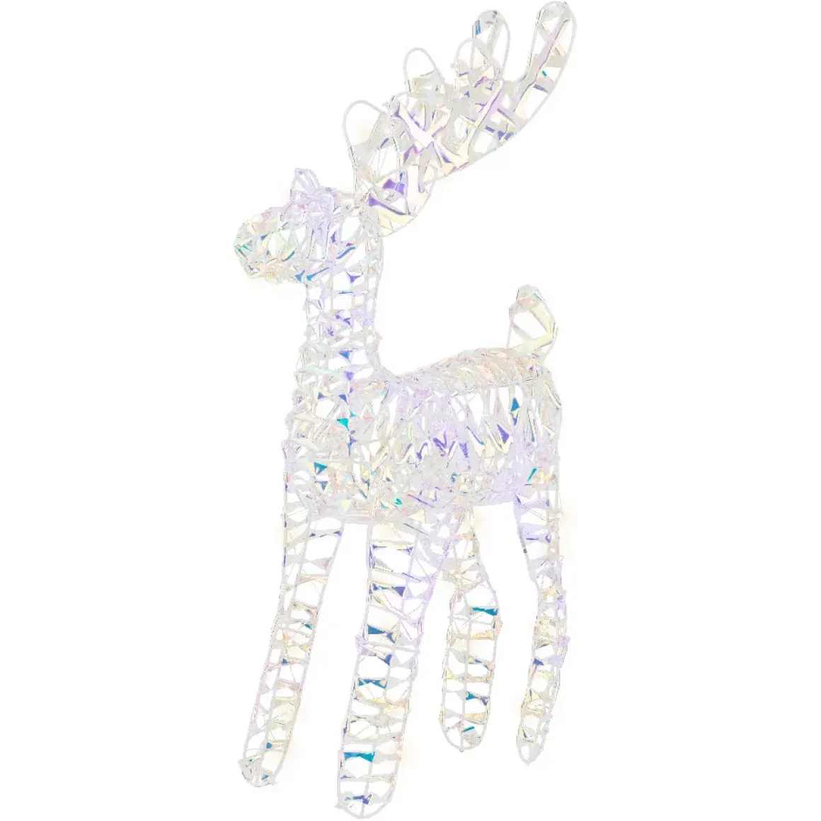 Renna luminosa 50 LED (H50 cm) Bianco freddo ghiaccio