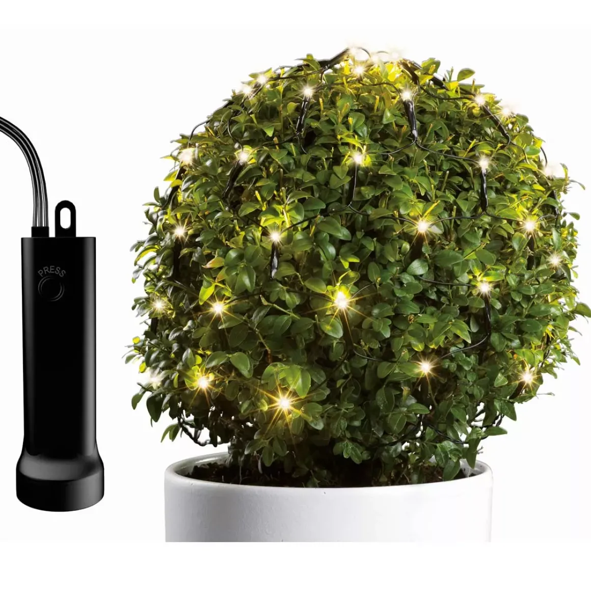 Rete luminosa Durawise a pile Ø80 cm Bianco caldo 128 LED