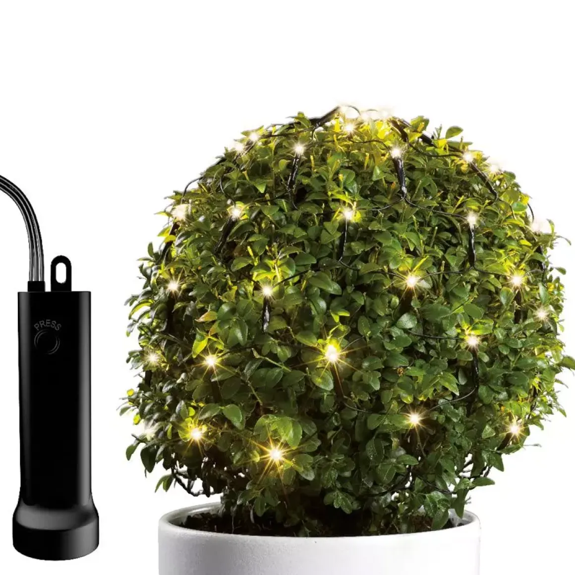 Rete luminosa Durawise a pile Ø50 cm Bianco caldo 84 LED