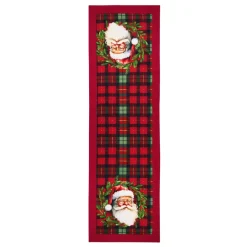 Runner da tavola in cotone (150 x 45 cm) Babbo Natale Harold Bordeaux