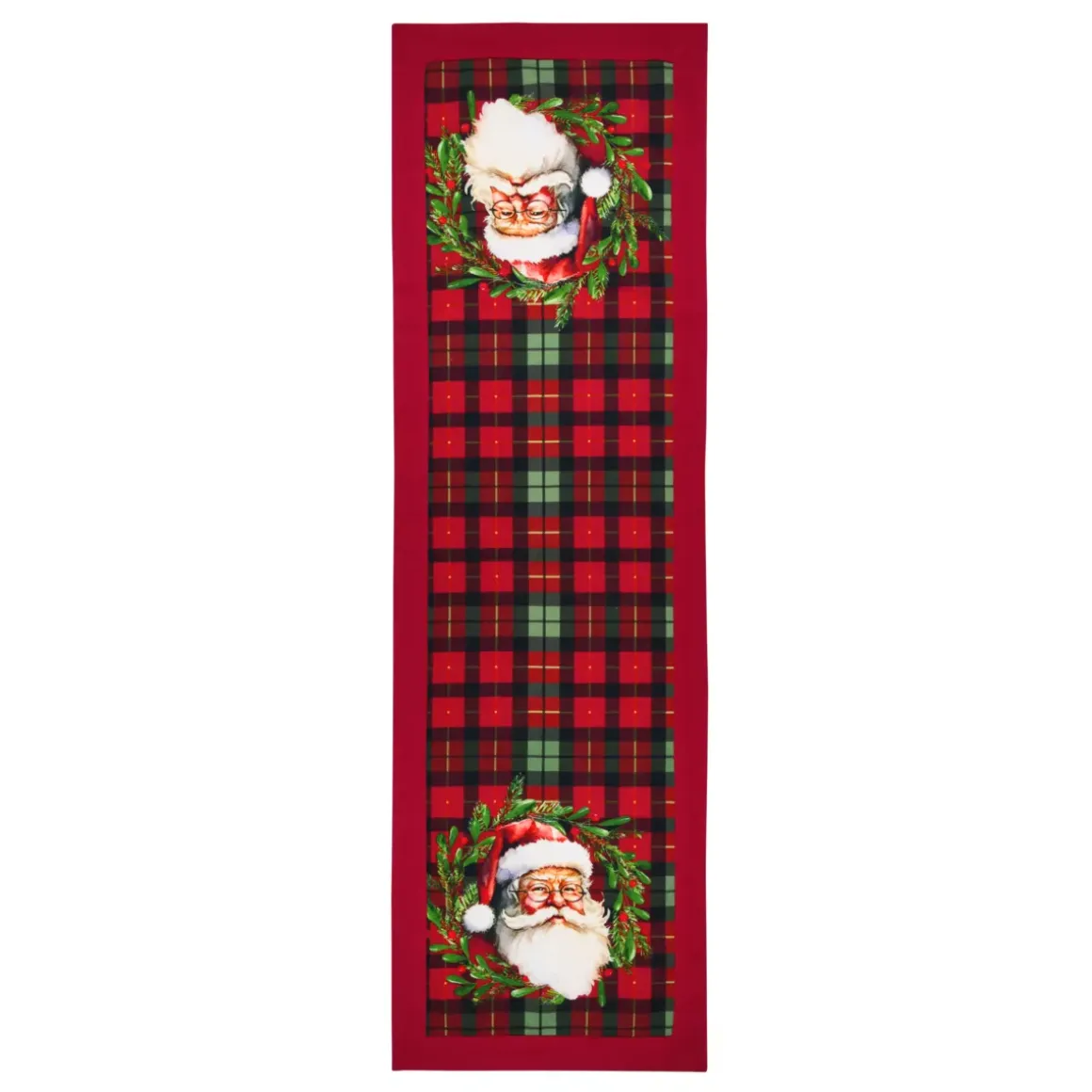 Runner da tavola in cotone (150 x 45 cm) Babbo Natale Harold Bordeaux