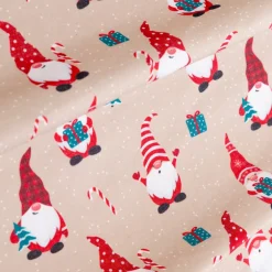 Runner da tavola Natale (300 x 28 cm) Folletti di Natale Beige e rosso