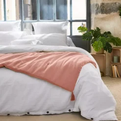 Best Runner letto garza di cotone Gaïa rose pêche Copriletti, Trapuntine E Runner Letto