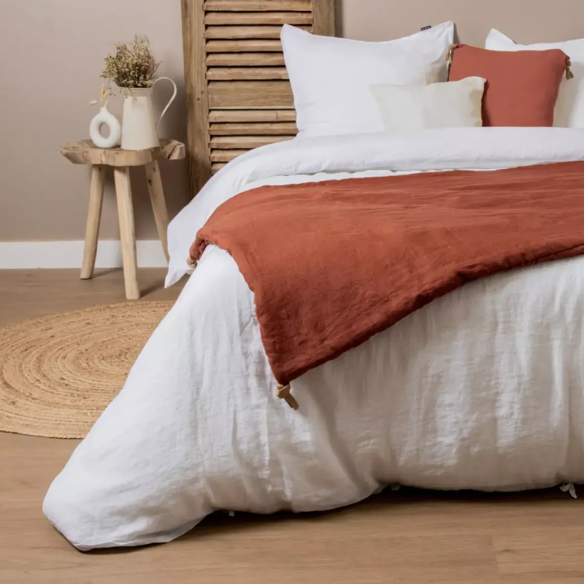 Runner letto lino lavato (90 x 200 cm) Louise Copriletti, Trapuntine E Runner Letto