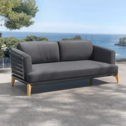 Salotto da giardino alluminio 7 posti 6 pezzi Monte Carlo Grigio Salotto Da Giardino